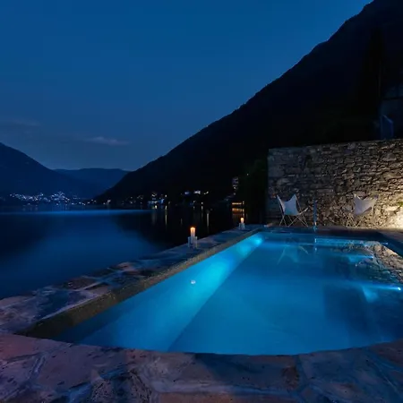 Villa La Filanda -pieds Dans L'eau On Como- Brienno